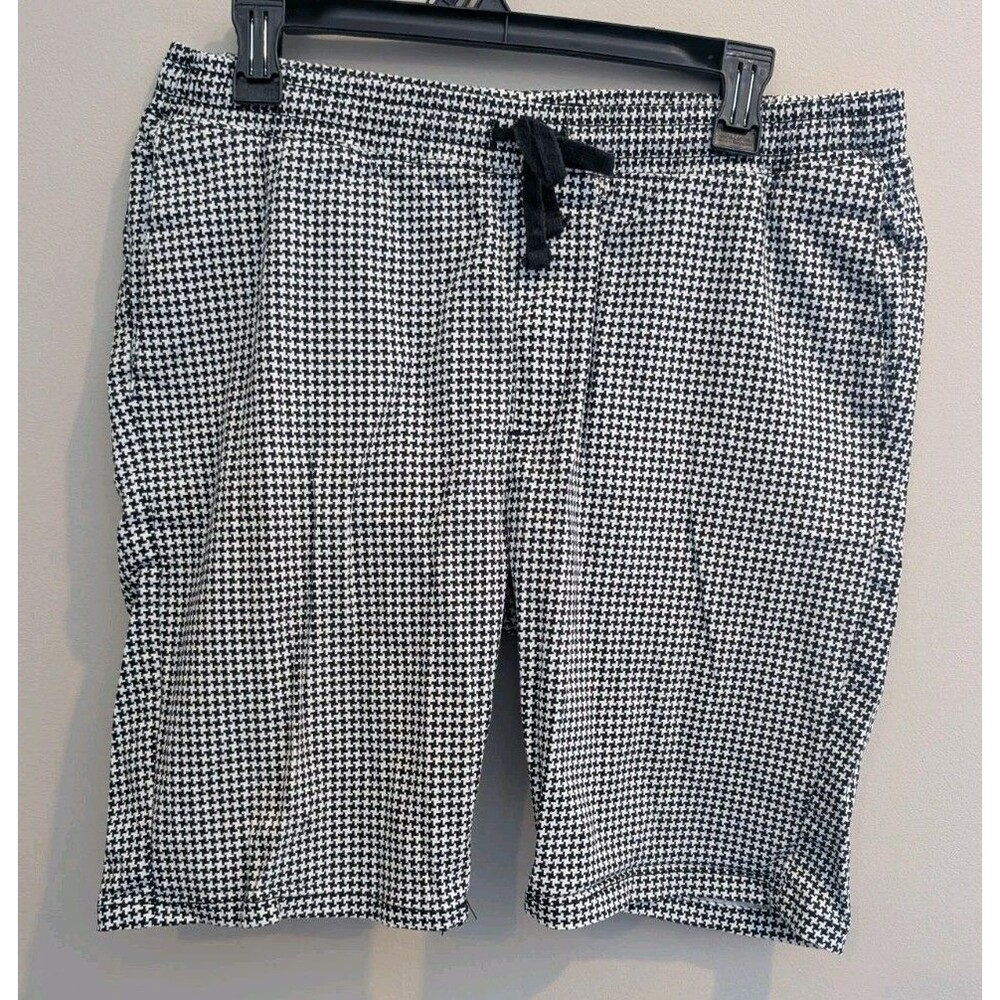 RAW YARN INDUSTRIES XL Shorts Women's Twill Houndstooth Cotton Y2k Stretch Prep